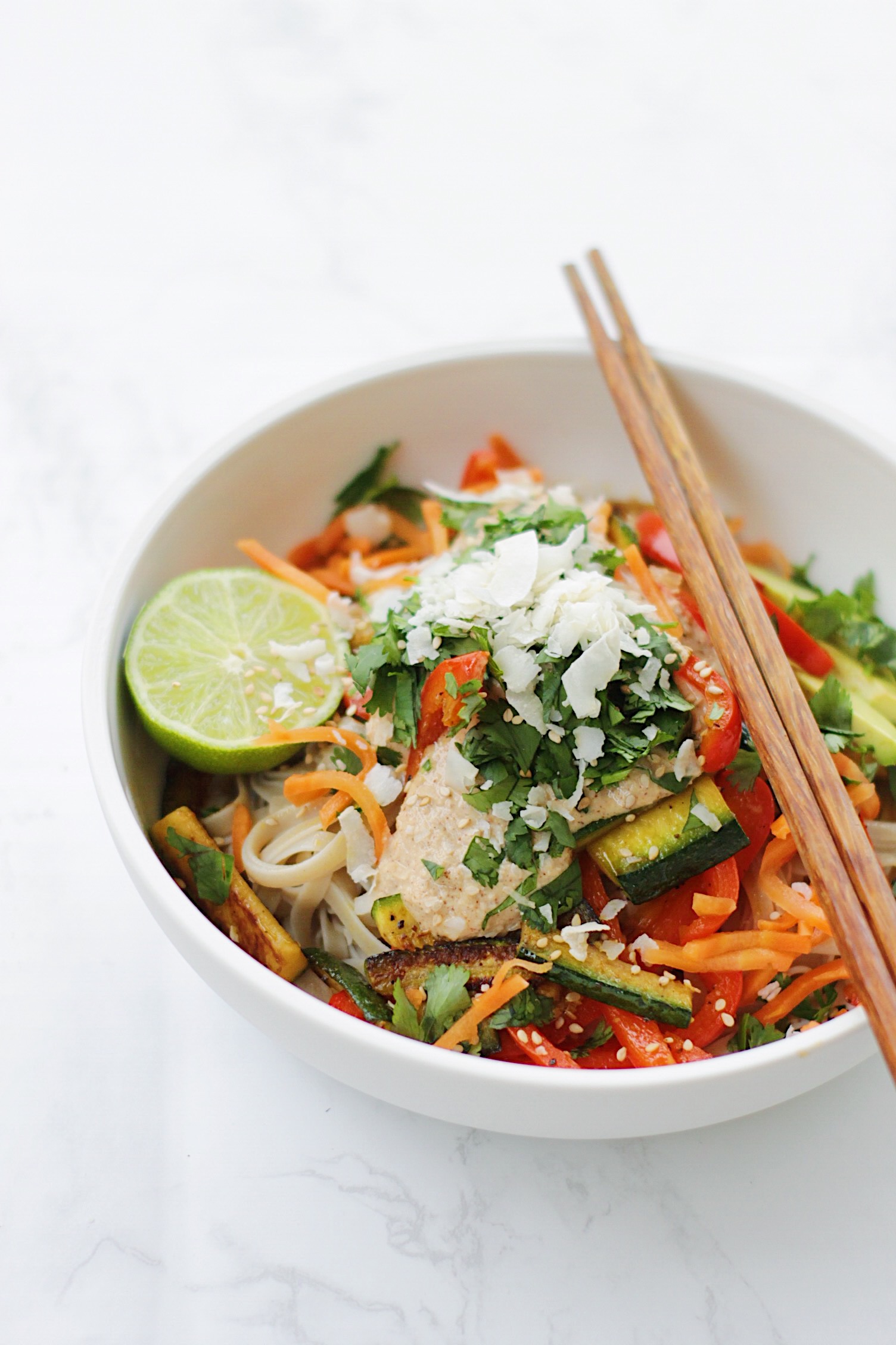 Almond Coconut Pad Thai - The Pure Life